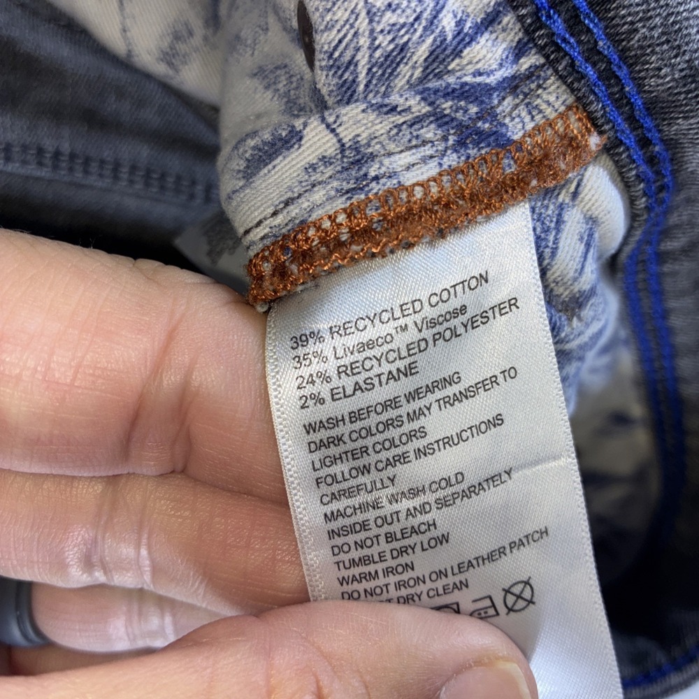 Tommy Bahama Indigo Palms Light Weight Stretch Tapered Jeans Men's 34x34 Gray - Picture 9 of 16